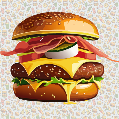 Hamburguesa con tocino